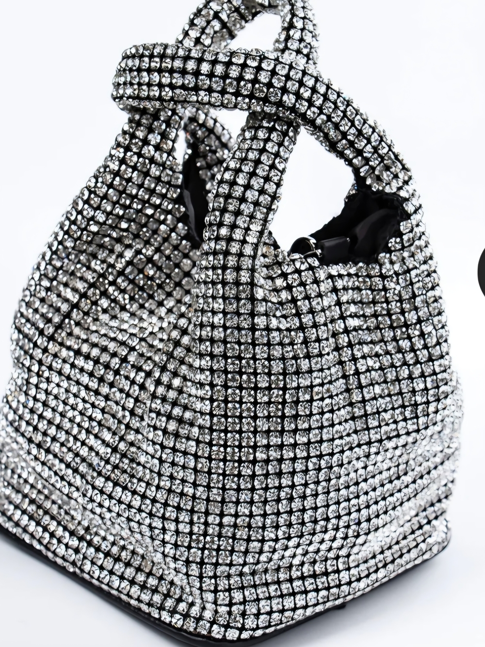 TOMO Lumière Crystal Rhinestone Bag Purse NEW with Box Dust Bag Sold Out Silver